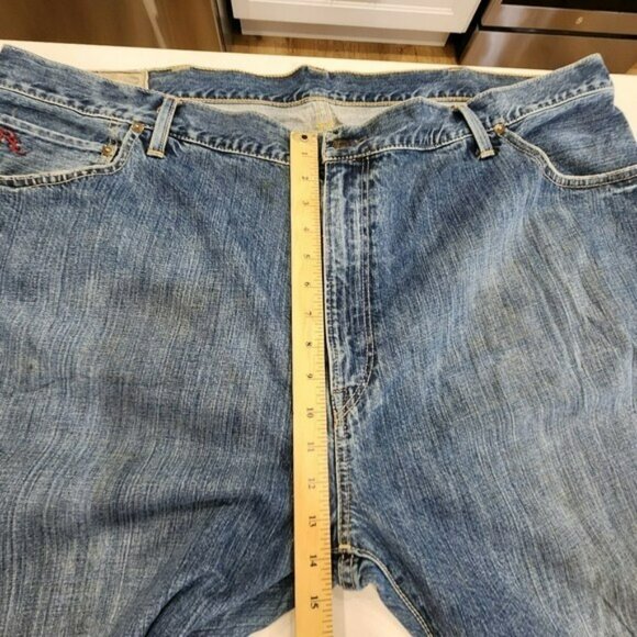 Vintage Polo Ralph Lauren Jeans Mens 46x32 Blue Big Straight Leg *Mexico - Picture 12 of 16